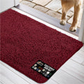 Absorbent Dog Doormat 48x30 Burgundy - Soak Stopper for Muddy Paws
