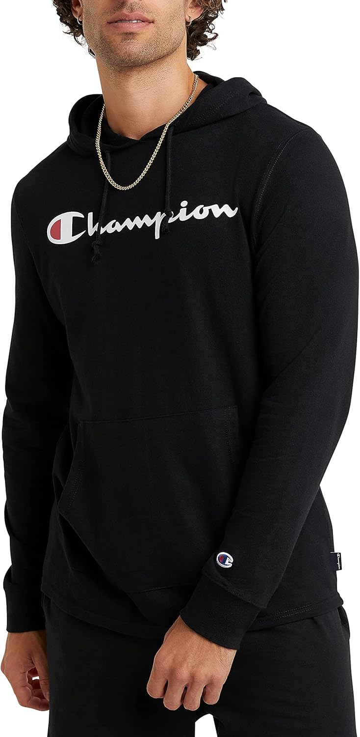 Champion Men's Long Sleeve T-Shirt Hoodie for Comfort and Style
