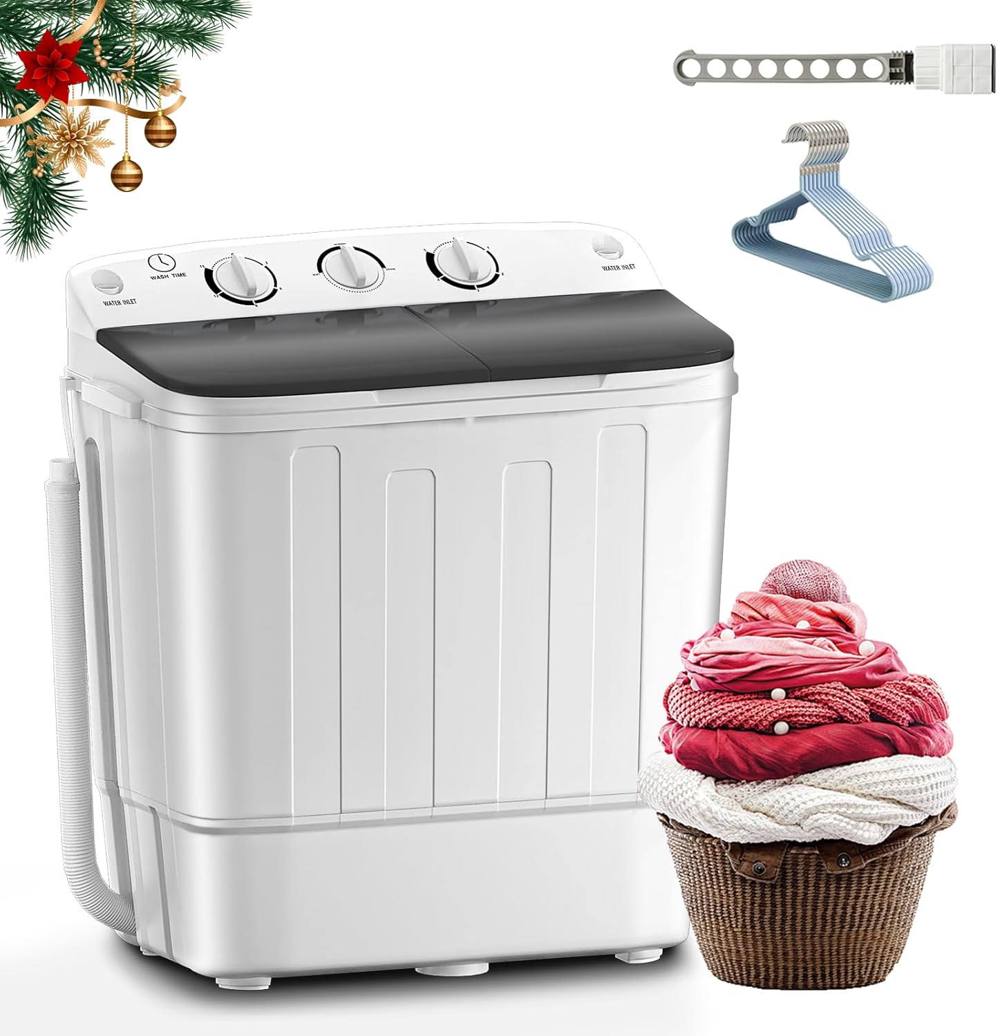 Portable Twin Tub Washer Combo - 2-in-1 Deal!