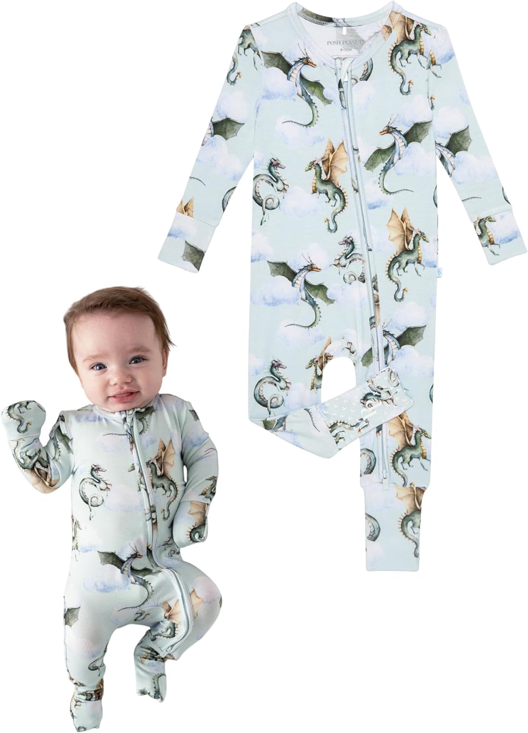 Posh Peanut Convertible Baby Sleepers for Easy Diaper Changes