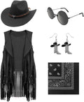 HyperFun Cowgirl Outfits for Women Western Costume Accessories Set