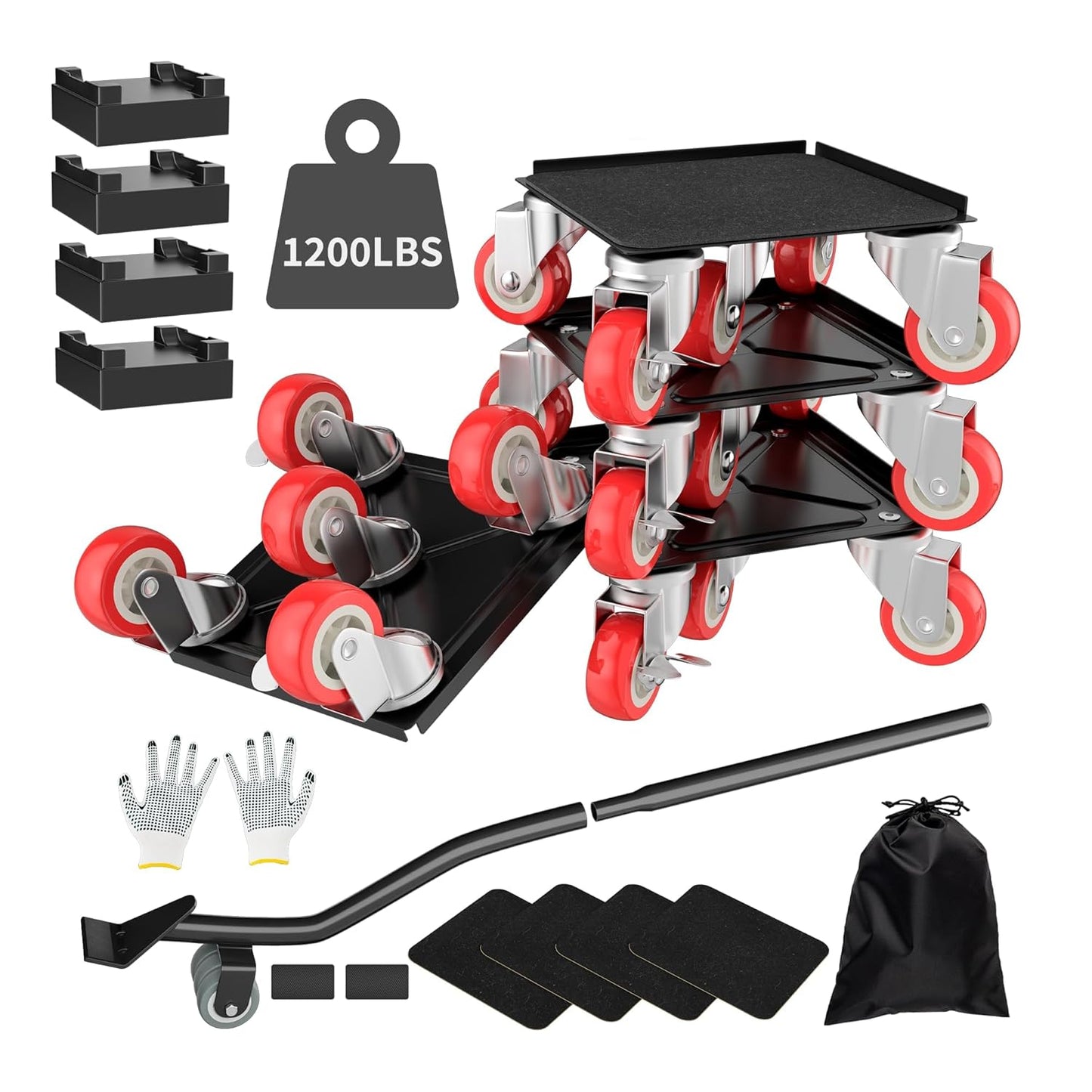 Heavy Duty Furniture Dolly with 5 Wheels for Easy Moving