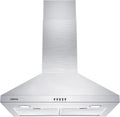 Range Hood 30 in Wall Mount 450 CFM Ductless Vent - Quiet Power
