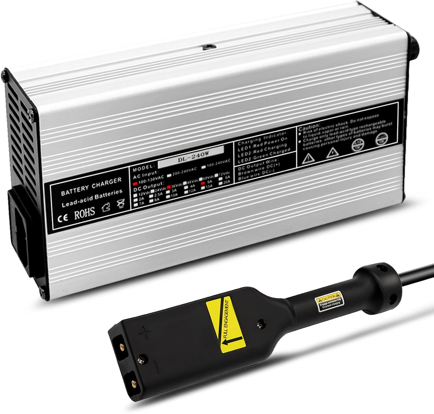 36V 5A D Plug Battery Charger for EZGO Txt Medalist Golf Cart
