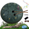 Rain Drum for Outside Garden 8-Note 6in Steel Tongue Drum - Rain Music