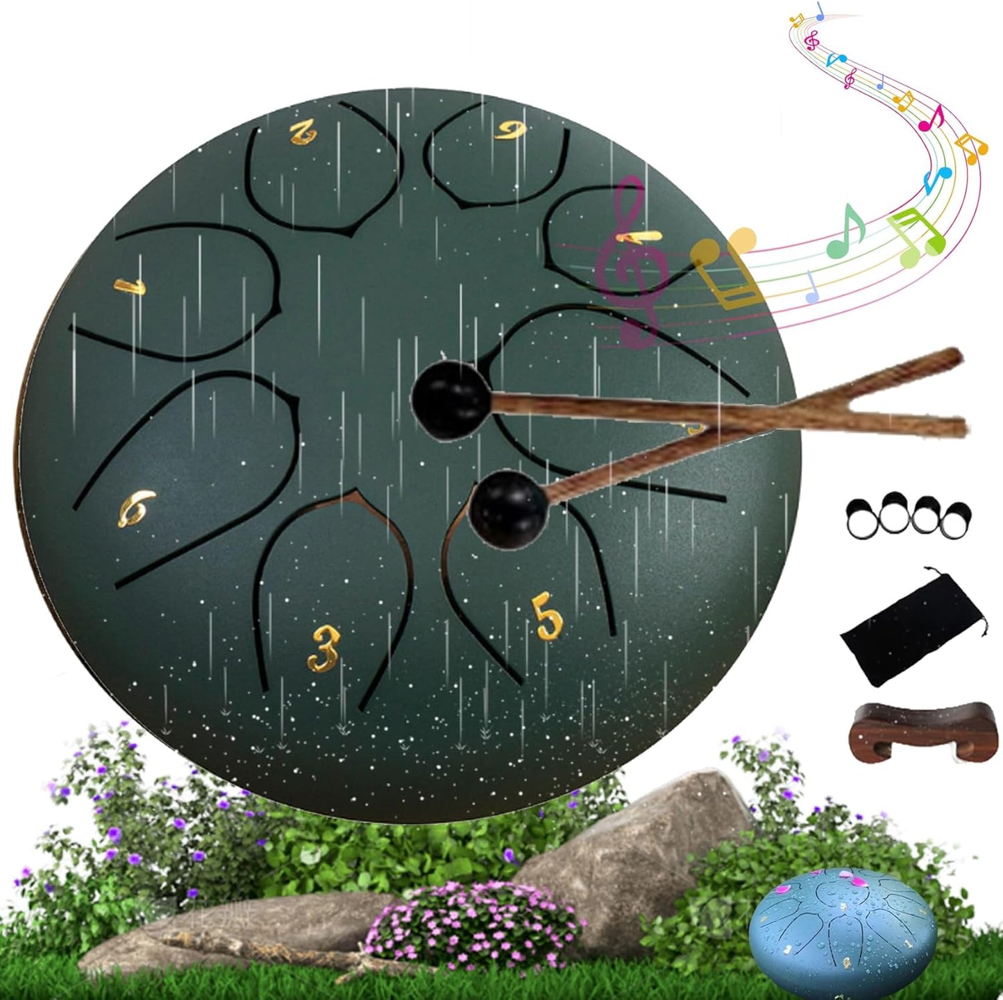Rain Drum for Outside Garden - 2024 New Rain Music Maker