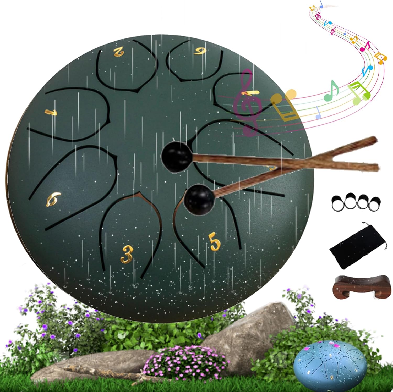 Rain Drum for Outside Garden - 2024 New Rain Music Maker