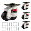 Leveling Casters Retractable Heavy Duty 440 lb Set of 4 - Height