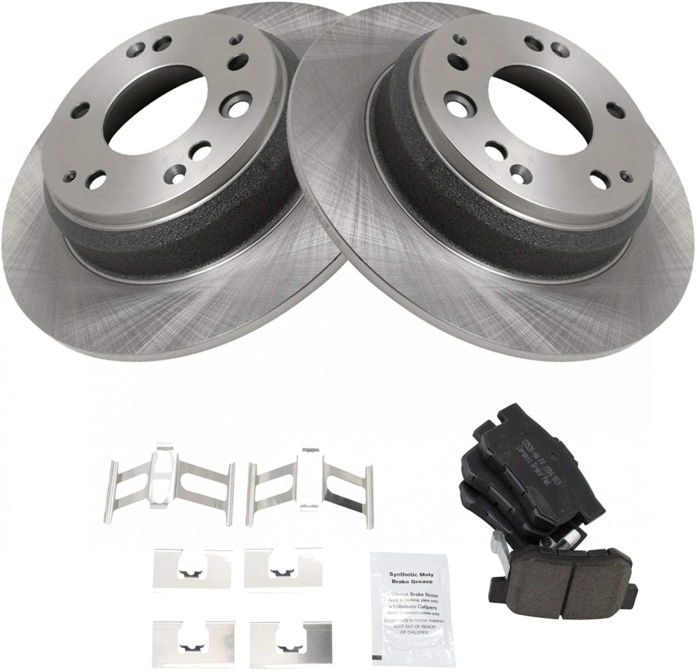 TRQ Rear Brake Pad & Rotor Kit for Acura Legend and Honda Odyssey