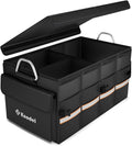 Car Trunk Organizer With Lid - Heavy Duty Collapsible Storage (Medium)