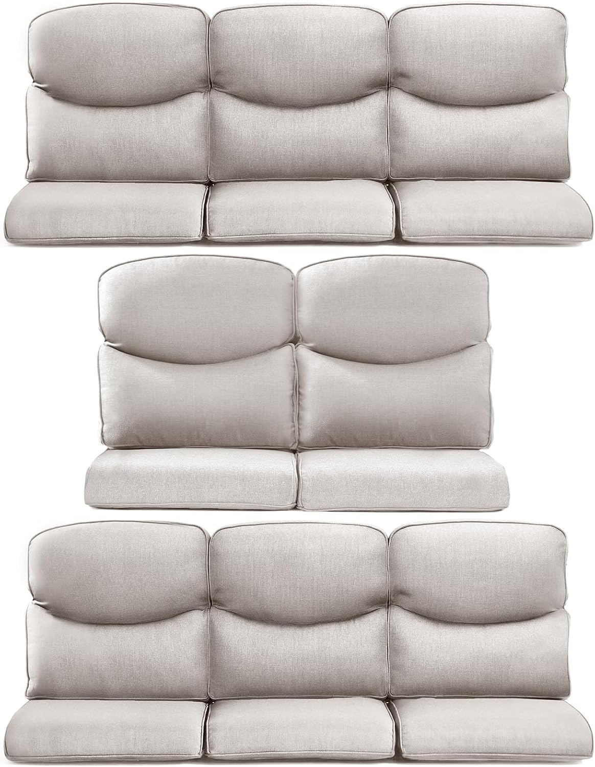 8-Piece Outdoor Patio Cushion Set for Wicker Sectional Sofa