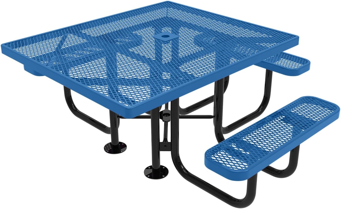 Heavy-Duty Portable Picnic Table with Umbrella Hole for Outdoors