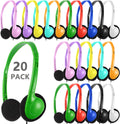 Classroom Headphones Bulk 20 Pack Multi Color for Kids - School Set