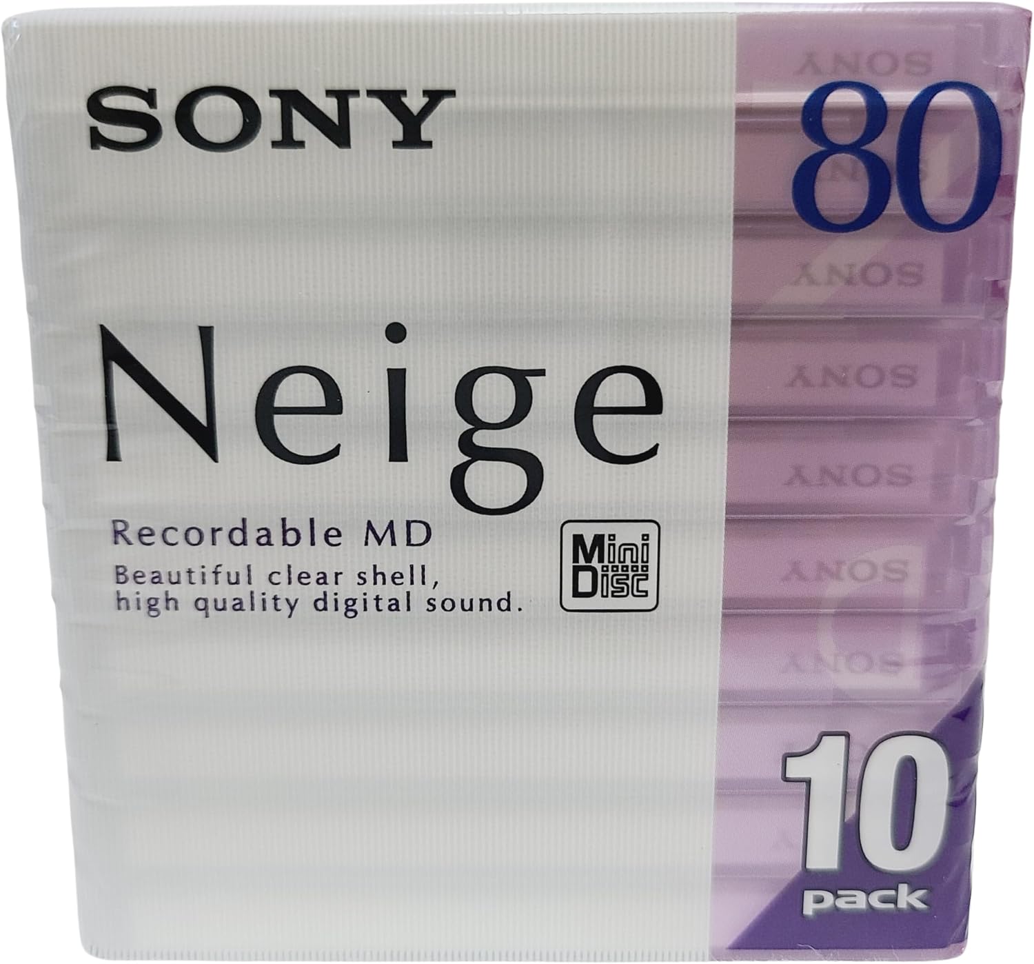 Sony Neige 80 Minute Blank Minidisc Pack for Quality Audio