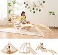 Climbing Toys for Toddlers & Kids Pikler Triangle Set - 8-in-1 Play