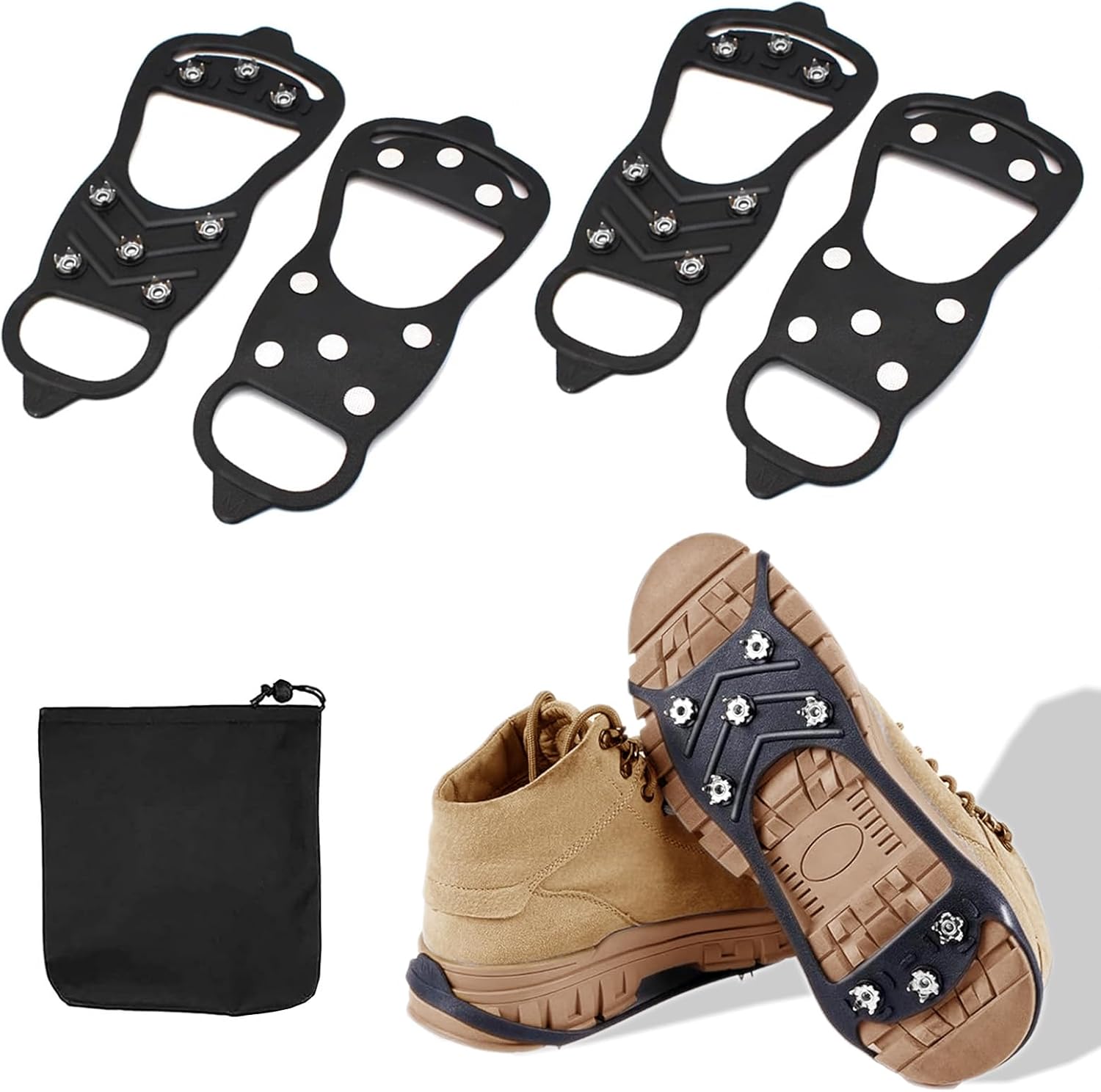BIUWING 8 Stud Ice Cleats - Anti-Slip Winter Gear!