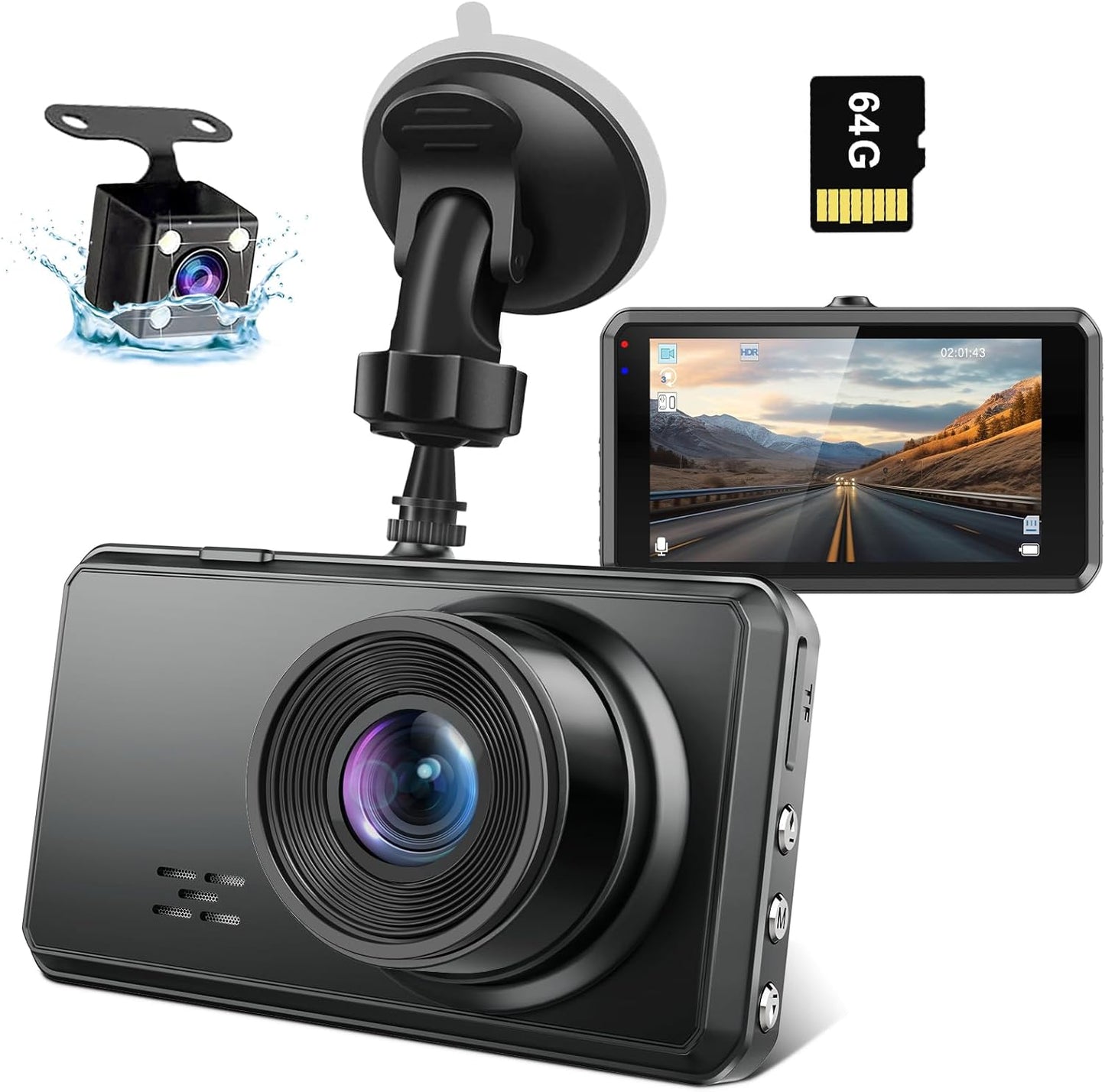 Enhanced Safety with Miden 2K Dual Dash Cam