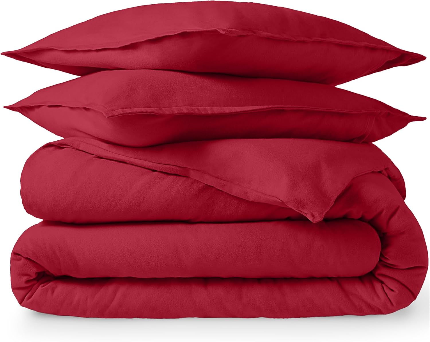 Flannel Duvet Cover Set - Full Size - Soft Cotton Comfort