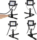 4-Pack 1200 Lumens Portable LED Clamp Work Light - Wet Location Ready