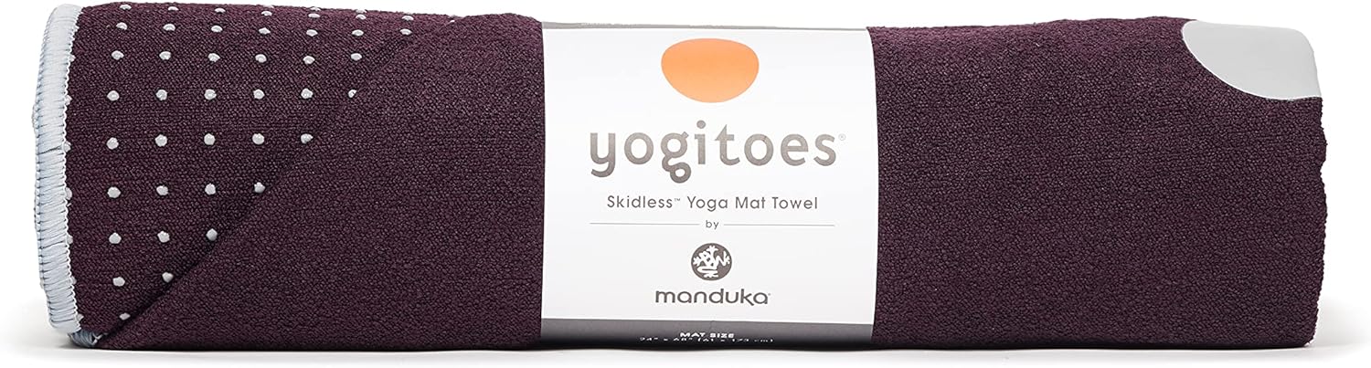 Manduka Yogitoes Indulge Purple Towel - Non-Slip, Quick Dry Microfiber