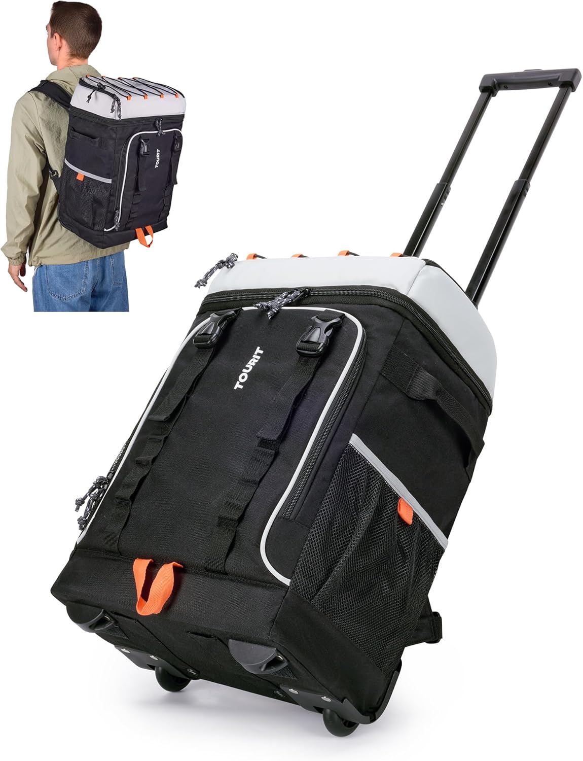 TOURIT 50-Can Rolling Backpack: Ultimate Travel Cooler Bag