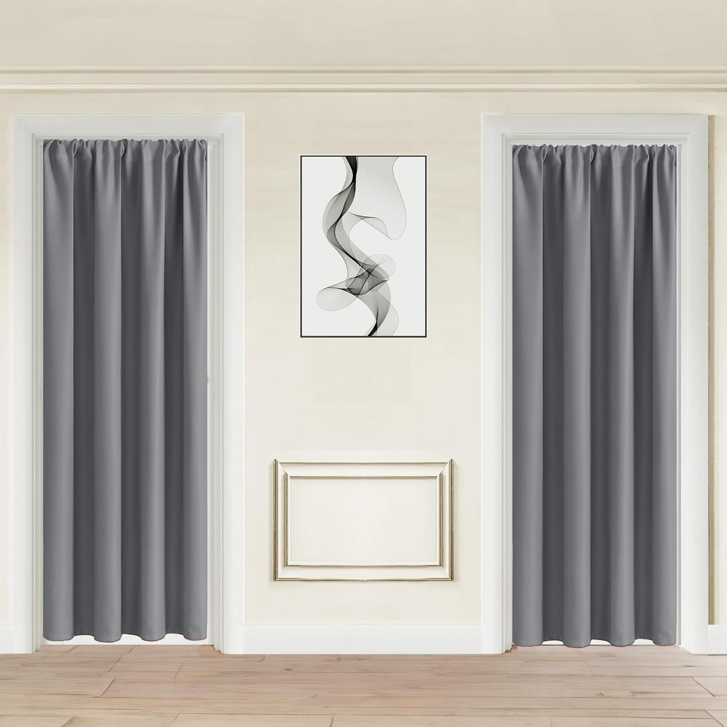JIUZHEN Blackout Doorway Curtains for Privacy and Insulation