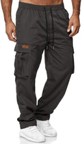 Men's Casual Cargo Sweatpants Joggers with Drawstring Pockets