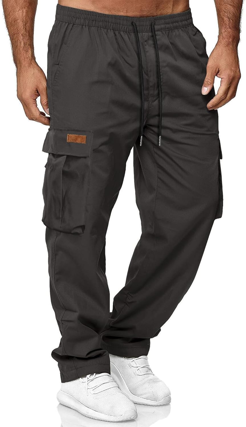 HOTake Men's Casual Cargo Sweatpants for Hiking and Jogging