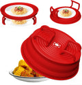 3-in-1 Large Microwave Splatter Cover Tray with Splatter Guard