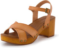 CUSHIONAIRE Women's Slate Faux Wood Sandal - Comfort Platform Heel