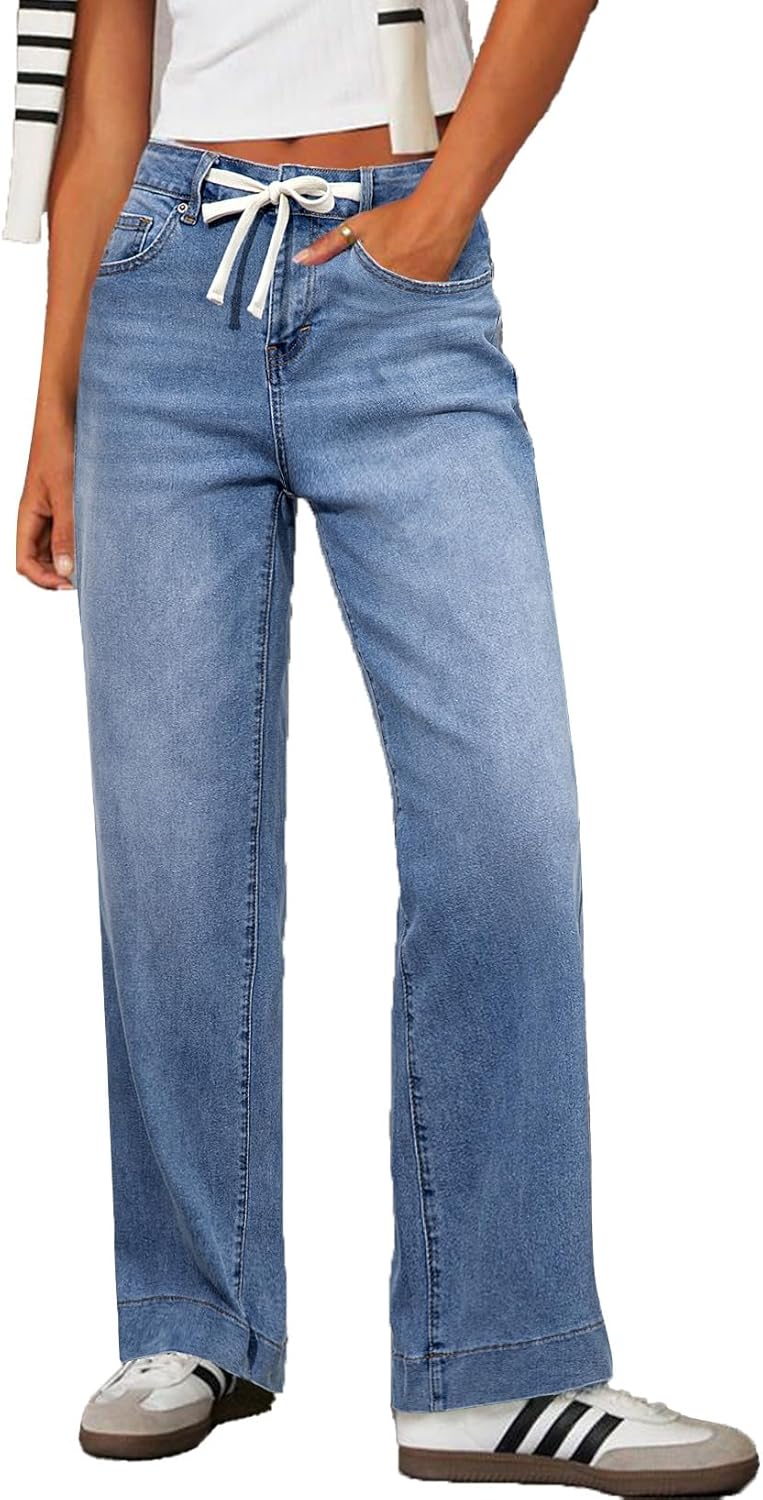 Wide Leg High Waisted Jeans for Women - Stylish and Comfortable