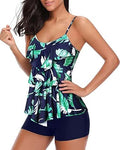 Women Tankini Swimsuits Two Piece Tummy Control - Ruffle Tank