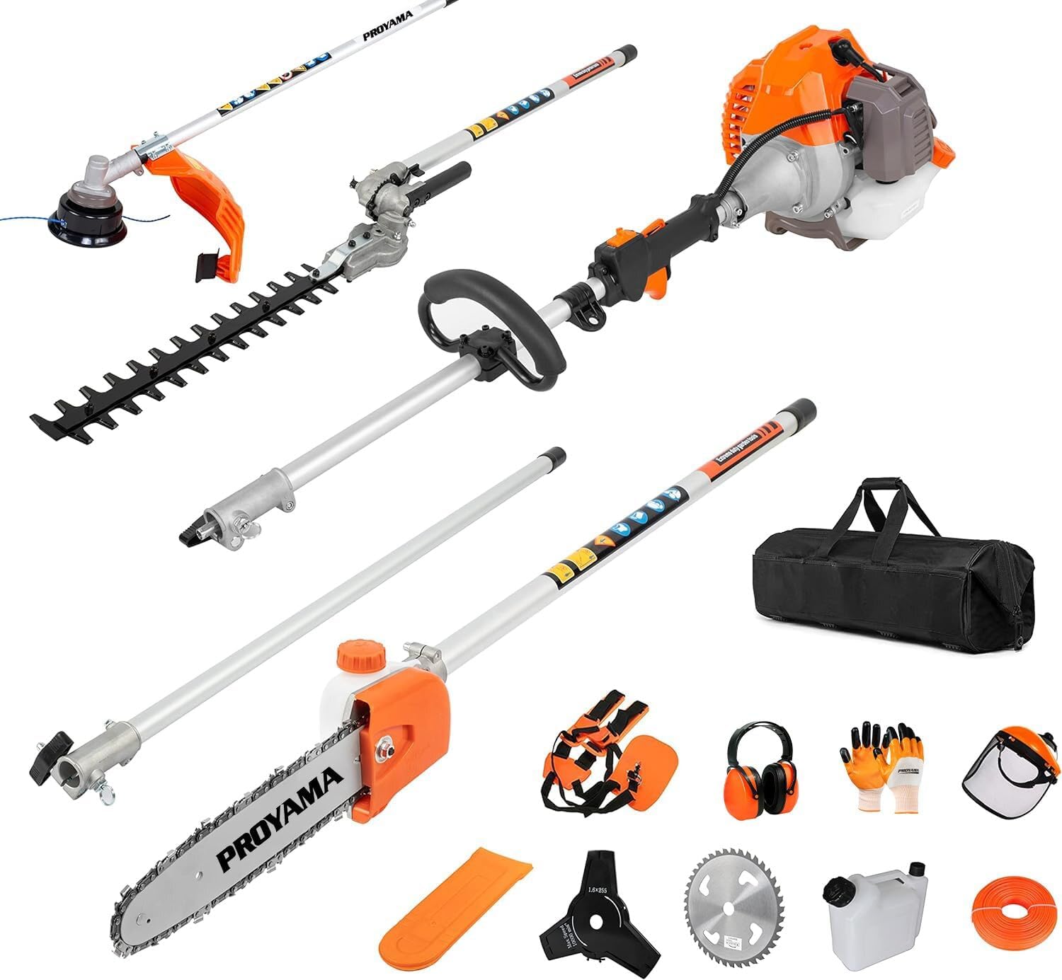 PROYAMA Powerful 42.7cc 5 in 1 Multi Functional Trimming Tools