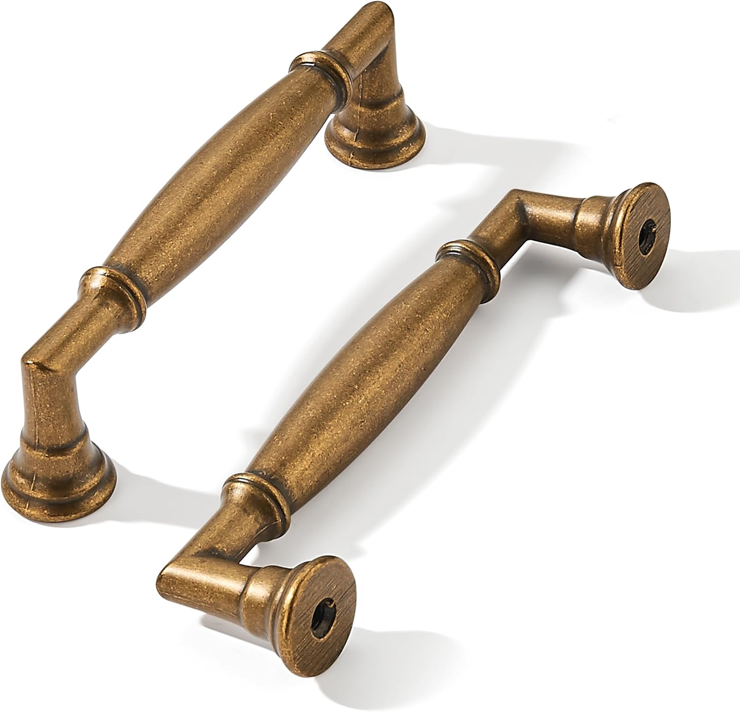 Antique Brass Cabinet Pulls - Heavy Duty Vintage Handles