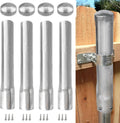 4 Pack 2-3/8ft OD Metal Post Extender 12ft Height - Easy Fence Upgrade