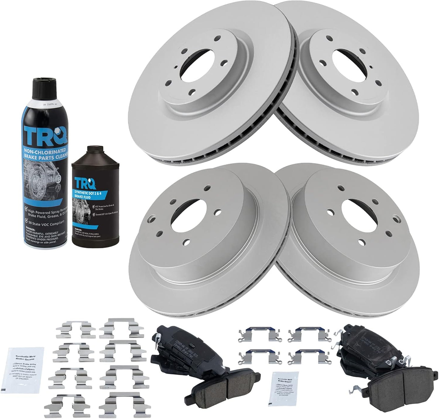 TRQ Brake Pad & Rotor Kit for INFINITI FX35 FX45 & Nissan Murano