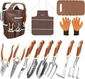 Brown Gardening Tools Set 12-Piece - Ergonomic Hand Tool Kit