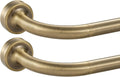 2 Pack Antique Bronze Disc Curtain Rods, 84-144 in - Room Darkening