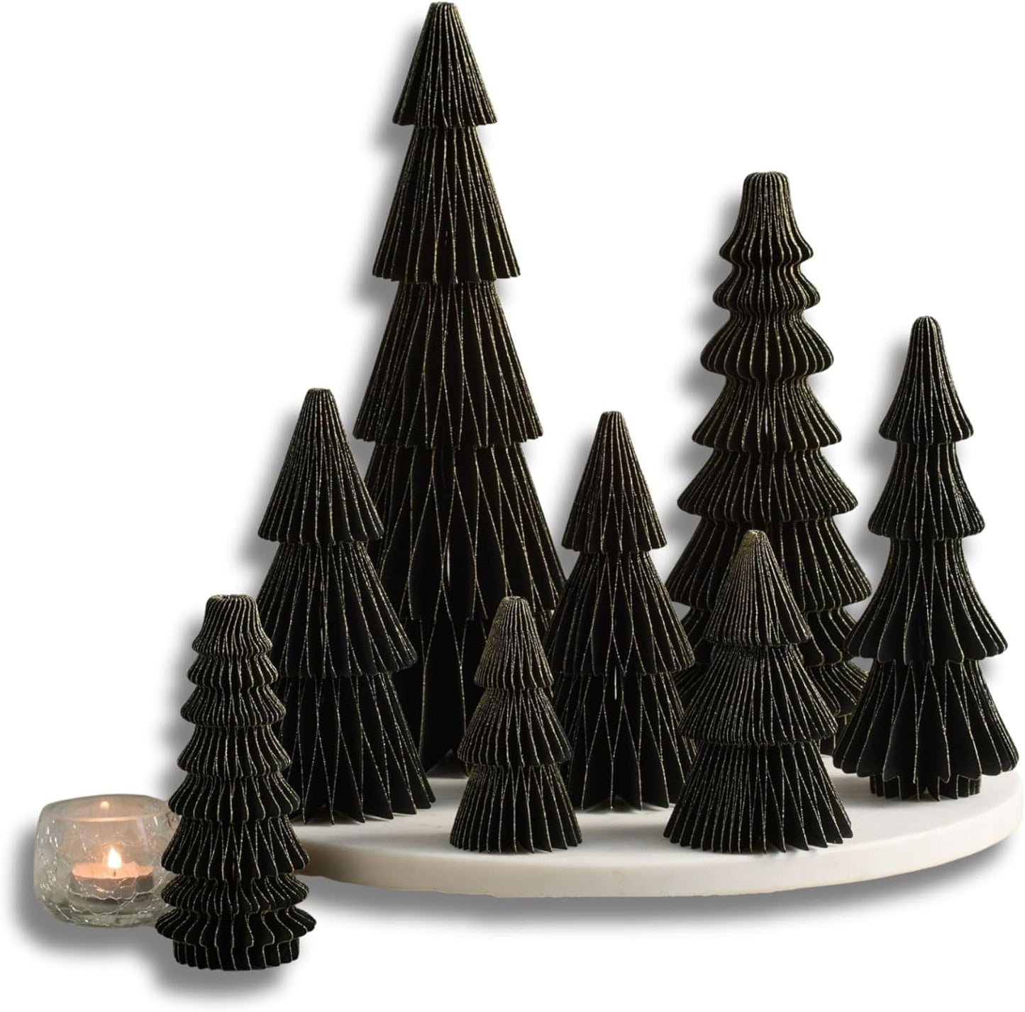 Your Heart's Content Honeycomb Paper Set of 8 Christmas Trees
