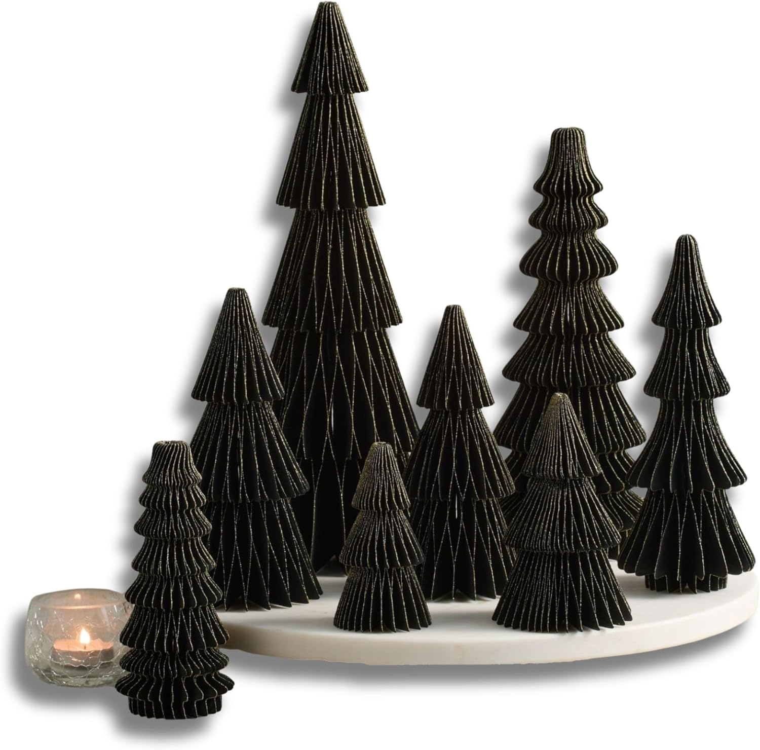 Your Heart's Content Honeycomb Paper Set of 8 Christmas Trees