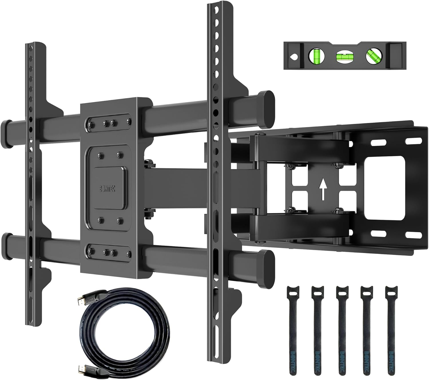 BONTEC Full Motion TV Wall Mount - 132lbs Capacity