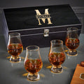 Personalized Glencairn Whiskey Gift Set with Box - Engraved 4-Pack