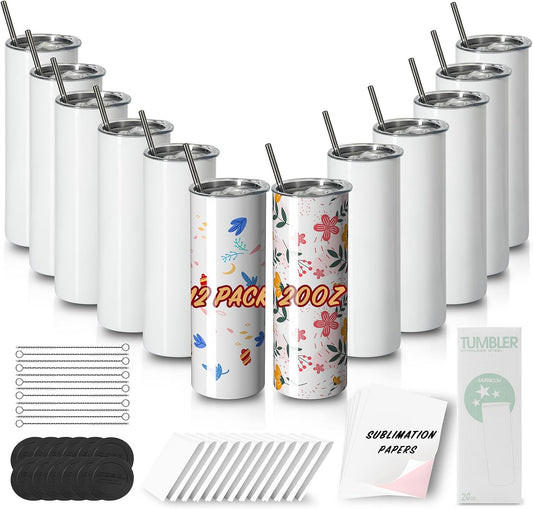 MURRICON Sublimation Tumblers 20 oz for Custom Designs
