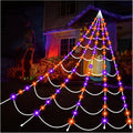 Halloween Decorations Outdoor Spider Web Lights - Giant 17.4ft Set