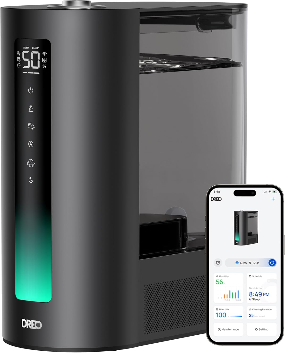 Dreo 6L Humidifiers for Bedroom with Smart Warm & Cool Mist