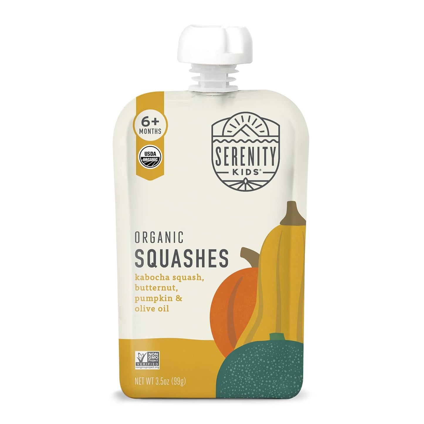Serenity Kids Squash Veggie Baby Food Puree Pouches - Organic