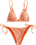 Women's Triangle String Bikini Set Floral Two Piece Swimsuit
