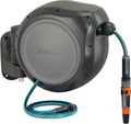 Retractable Garden Hose Reel 50 ft x 1/2 in - Wall Mounted