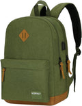 Lightweight Laptop Backpack for Men and Women - Olive and Brown