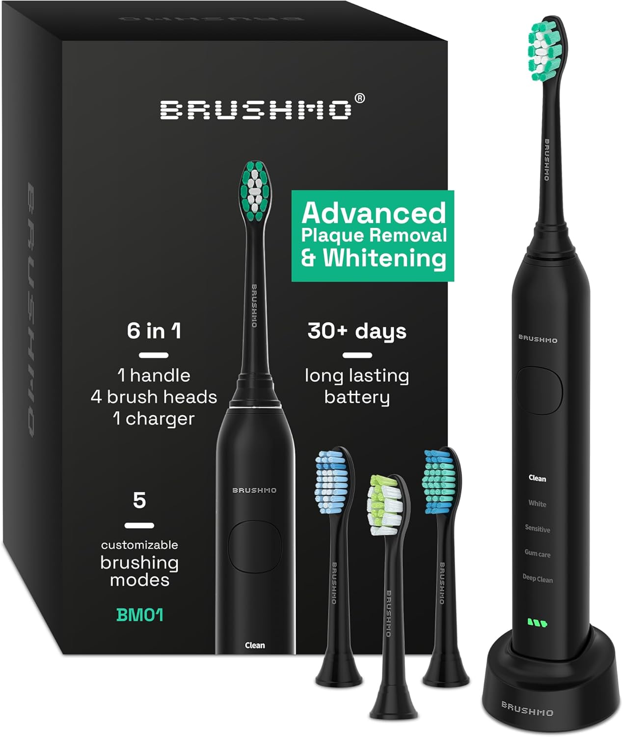 Brushmo Super Sonic Electric Toothbrush for a Cleaner Smile
